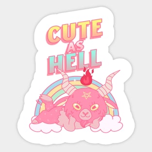 Cute As Hell Sticker